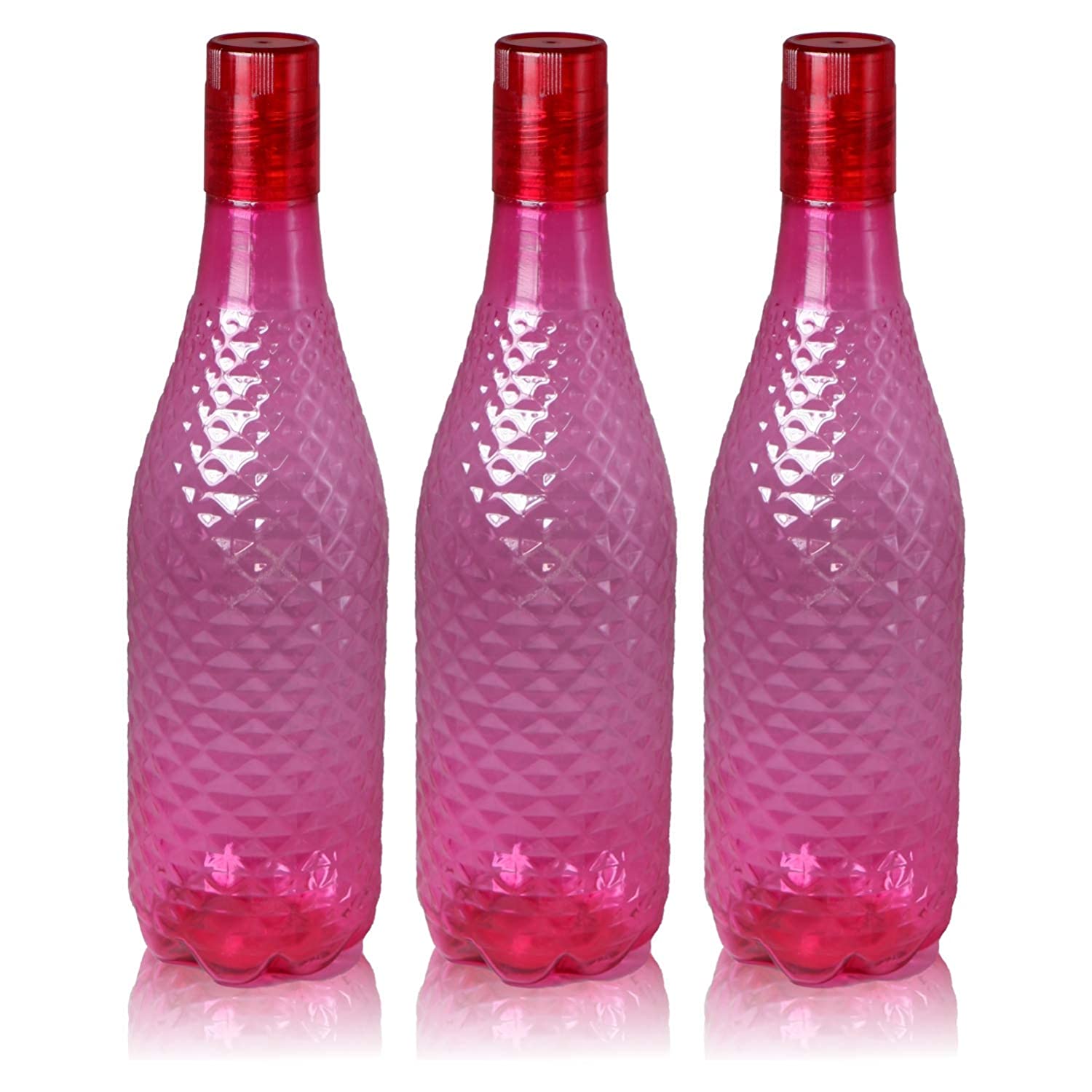 Wonder Plastic Prime Magna Fridge Bottle Set, Grey Color Set Of 3 Bottles, 1000 Ml, Made In India